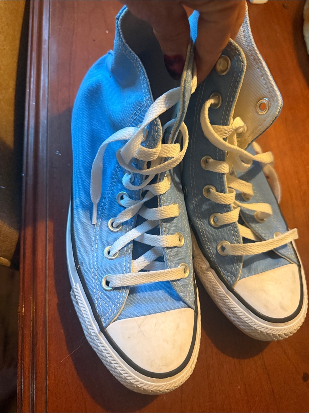 Converse Kids Light Blue High-Top Sneakers with White Laces